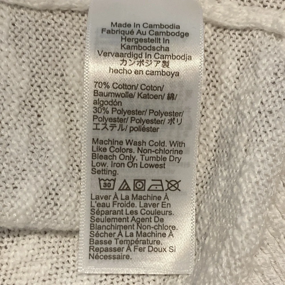 J Crew Factory white crewneck sweater, size small - Picture 3 of 8